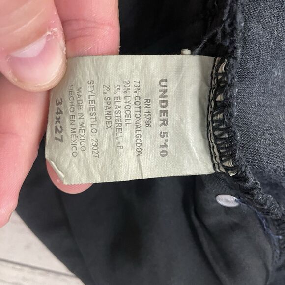 U-510 Men's W34 x L25 Black Kingston Slim Fit Stretch Denim Jeans - Picture 6 of 8